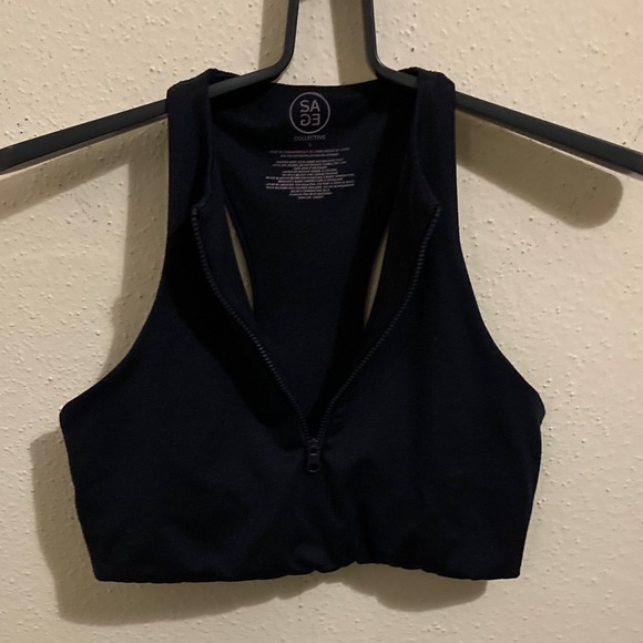 Sage Collective front zipper sports bra Sz.S - Picture 3 of 7